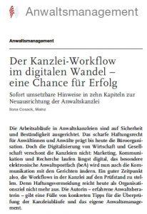 ABC AnwaltsBeratung Cosack - Mainz - Kanzleimanagement - Kanzleikauf - Kanzleiverkauf - Artikel Der Kanzlei-Workflow